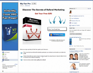 Here's an example of an optimized-for-sales fan page template you get...